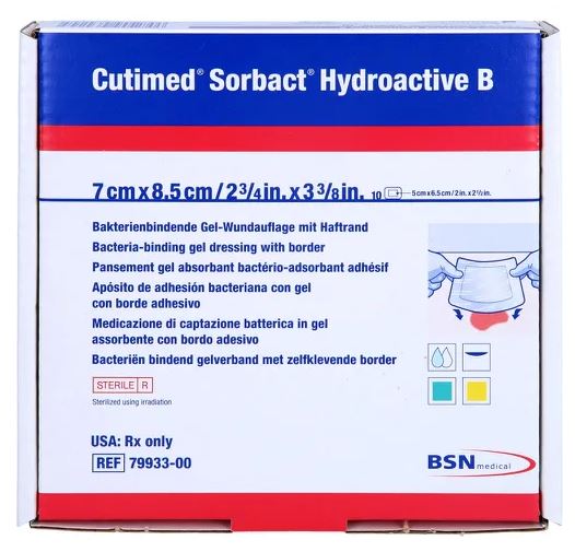 CUTIMED Sorbact Hydroactive B Gel-V.7x8,5 cm haft.